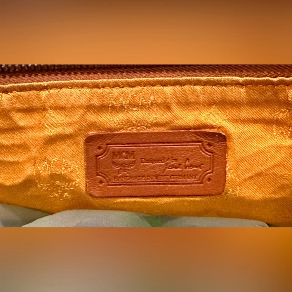 MCM Cognac Visetos Coated Canvas Stark Weekender 50 Duffel Bag - Picture 11 of 14